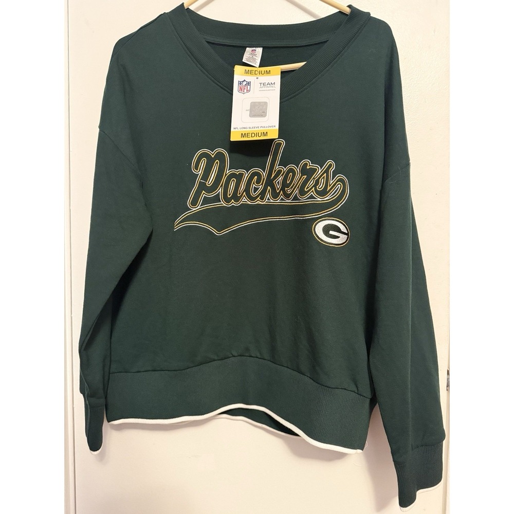 NWT‎ NFL Packers Long Sleeve Pullover Medium